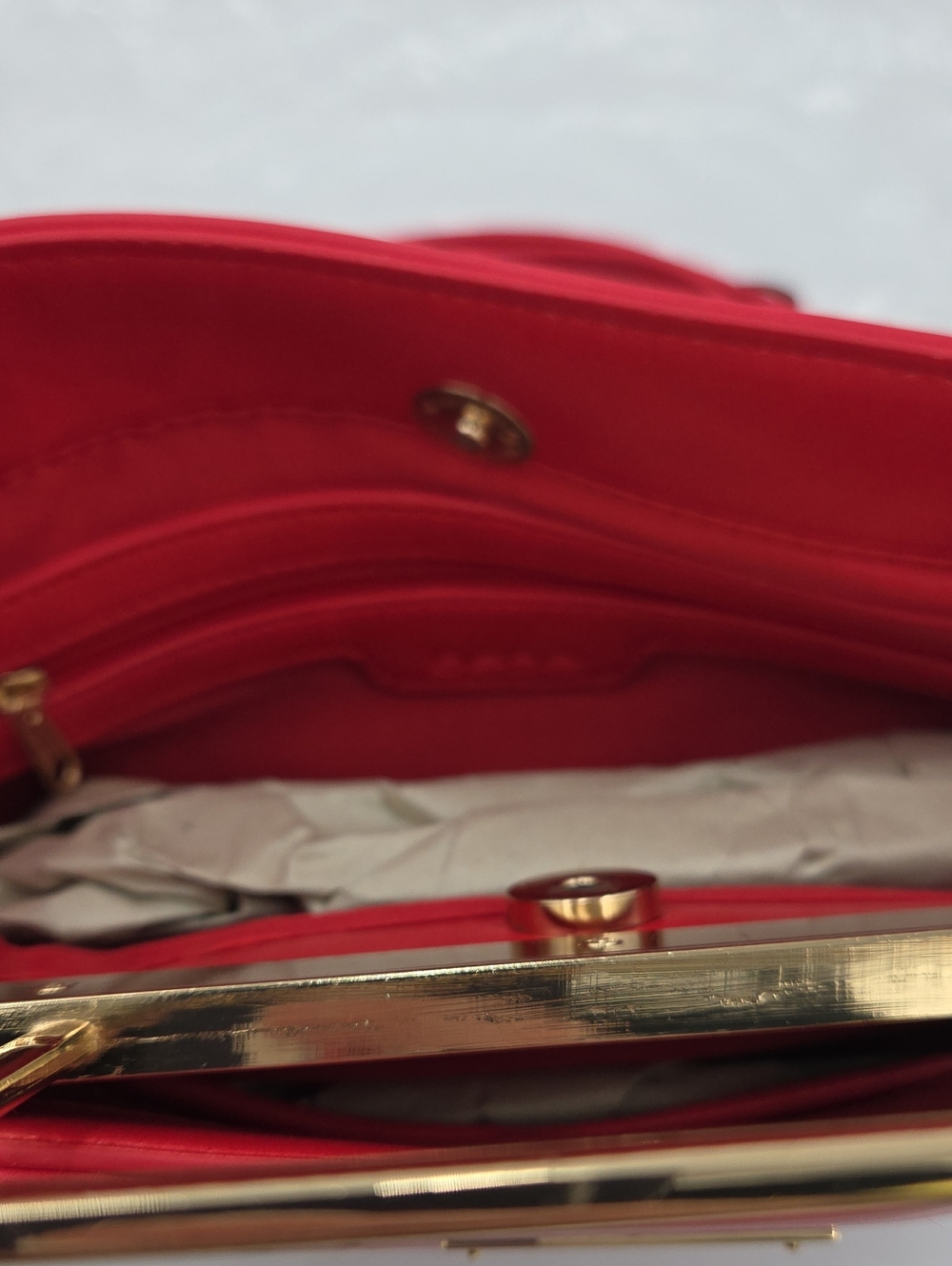 Bebe Red/Black Handle Bag - Picture 2 of 3